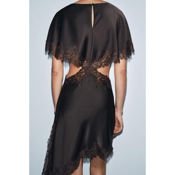ZARA ZW COLLECTION CUT-OUT LACE DRESS - Picture 6 of 11